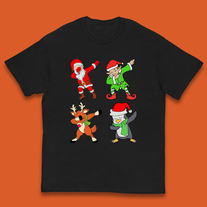 santa claus & friends dabbing t shirt