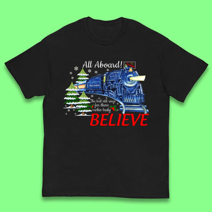 All Abroad Believe Christmas Train Kids T-Shirt
