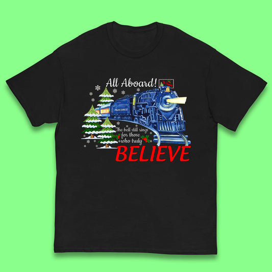 All Abroad Believe Christmas Train Kids T-Shirt