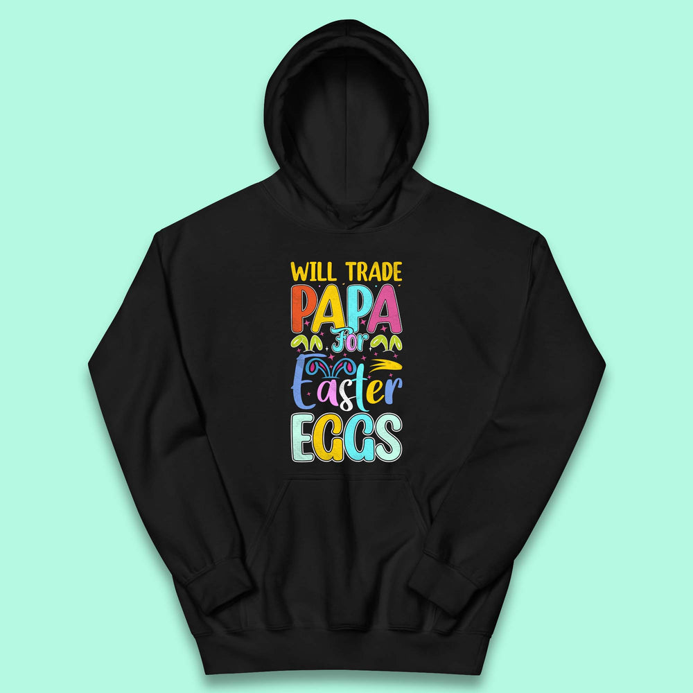 Papa For Easter Eggs Kids Hoodie