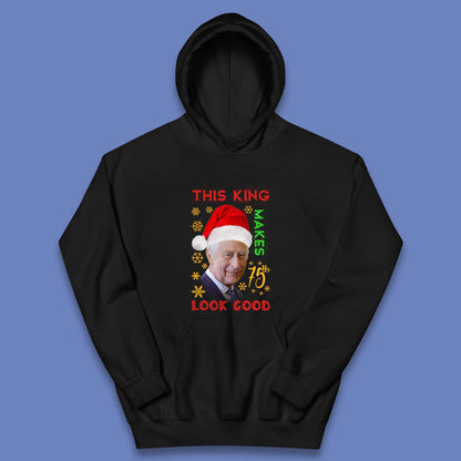 King Charles III Christmas Kids Hoodie