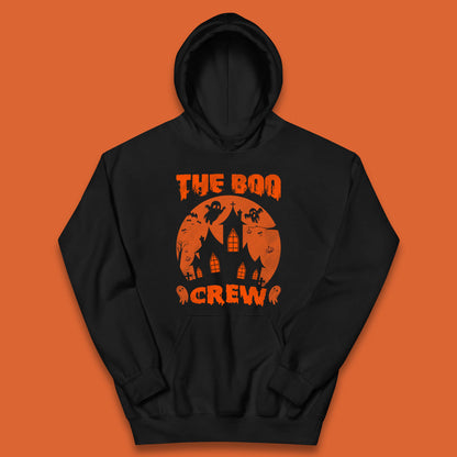 The Boo Crew Halloween Boo Squad Matching Costume Haunted House Horror Boo Ghost Kids Hoodie