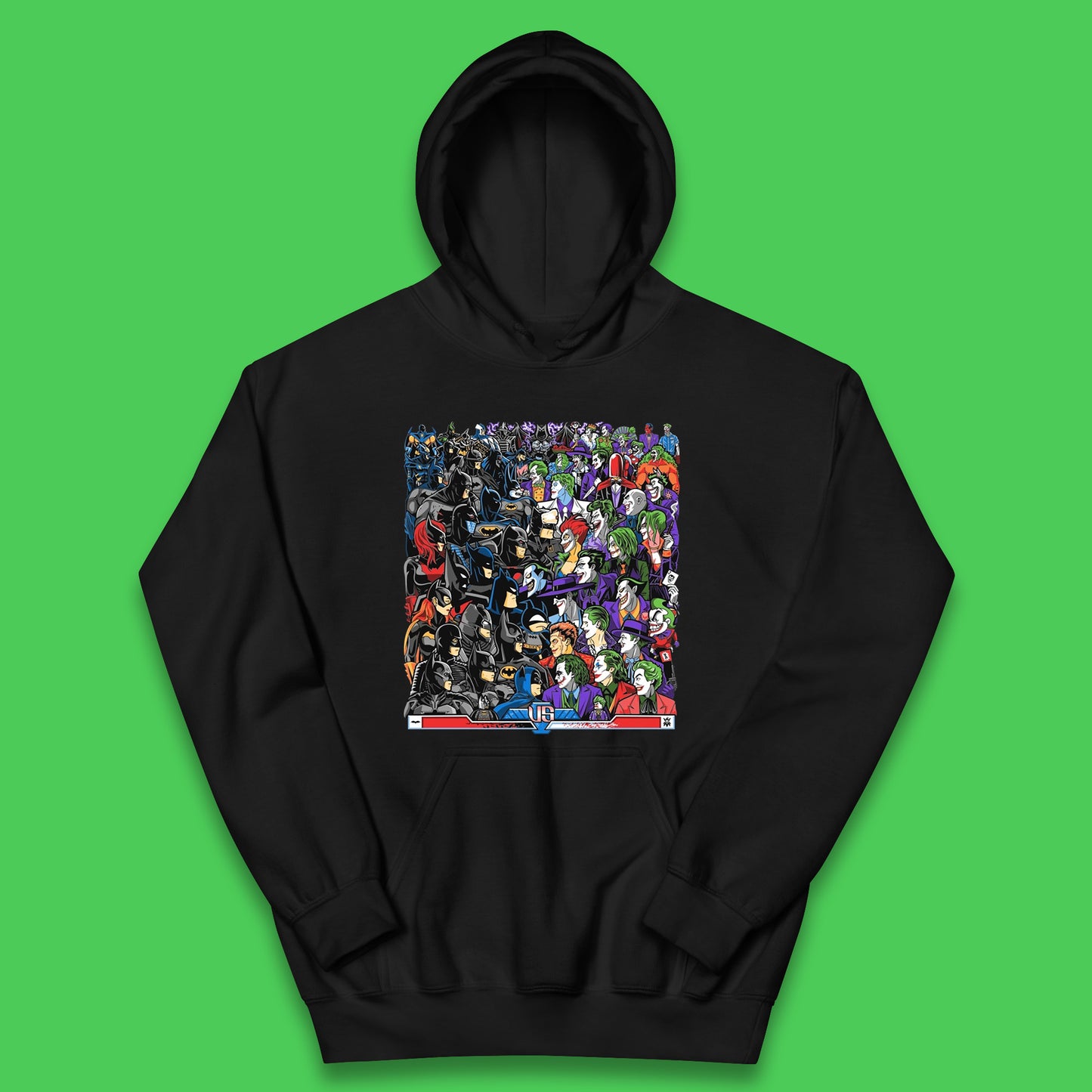 Bats VS Clowns DC Comics Batmans VS Joker Clowns Fighting Spoof Supervillain Comic Book Character Kids Hoodie