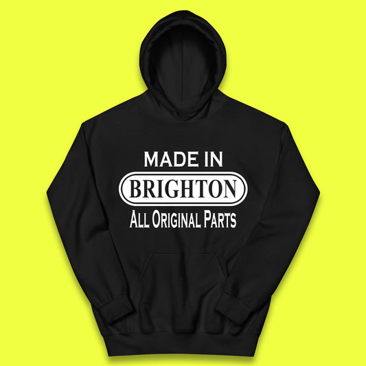 Made In Brighton All Original Parts Vintage Retro Birthday England Seaside Resort Gift Kids Hoodie