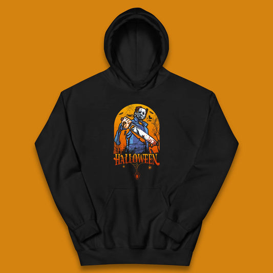 Halloween Michael Myers Holding Bloody Knife Halloween Serial Killer Horror Movie Character Kids Hoodie