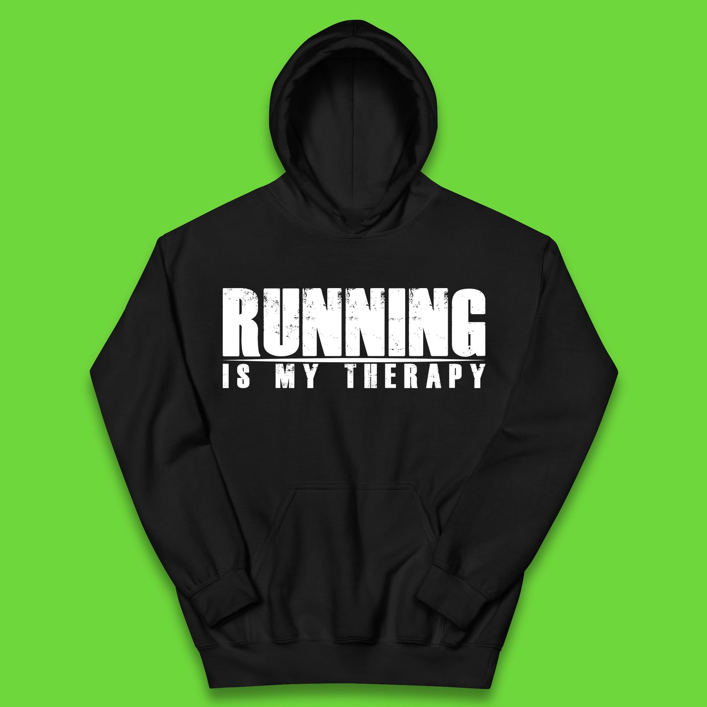 Running Is My Therapy Runner Running Lover Fitness Exercise  Running Therapy Kids Hoodie