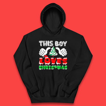 this boy loves christmas hoodie