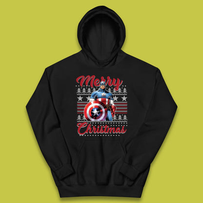 Captain America Christmas Kids Hoodie