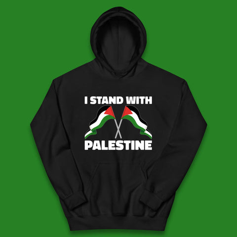 I Stand With Palestine Palestinian Flag Save Palestine Support Gaza Kids Hoodie