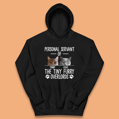 Personalised Servant Of The Tiny Furry Overlords Kids Hoodie