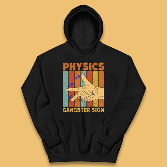 Physics Gangster Sign  Right Hand Rule Funny Parody Science Scientist Kids Hoodie