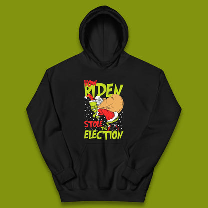 biden stole election kids hoodie