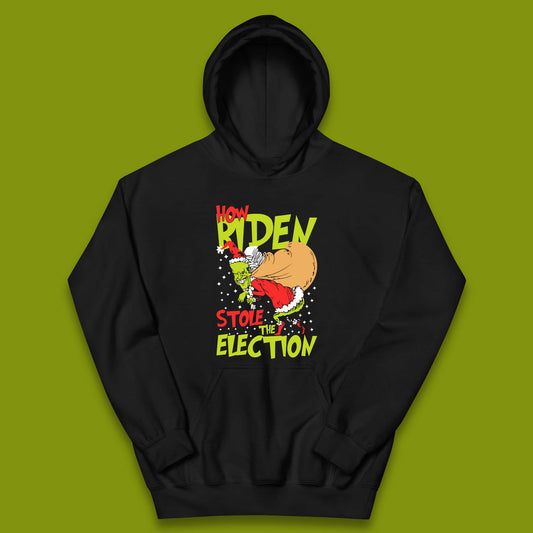 biden stole election kids hoodie