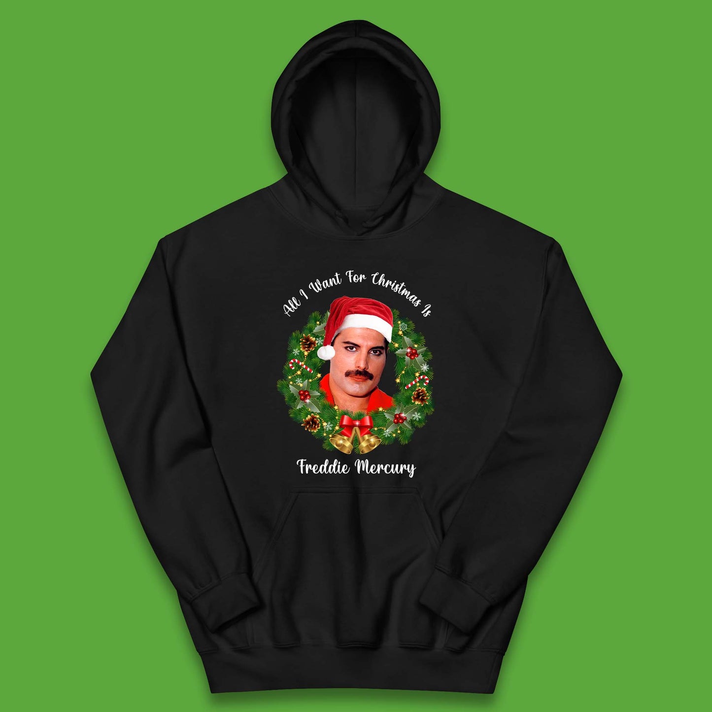 Freddie Mercury Christmas Kids Hoodie