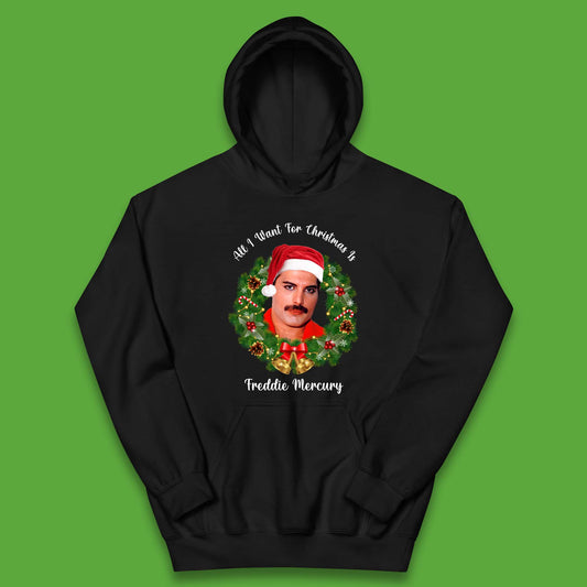 Freddie Mercury Christmas Kids Hoodie