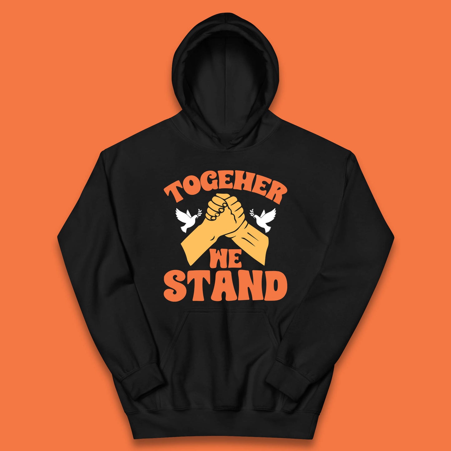 Together We Stand Handshake All Lives Matter Equality Social Justice Kids Hoodie