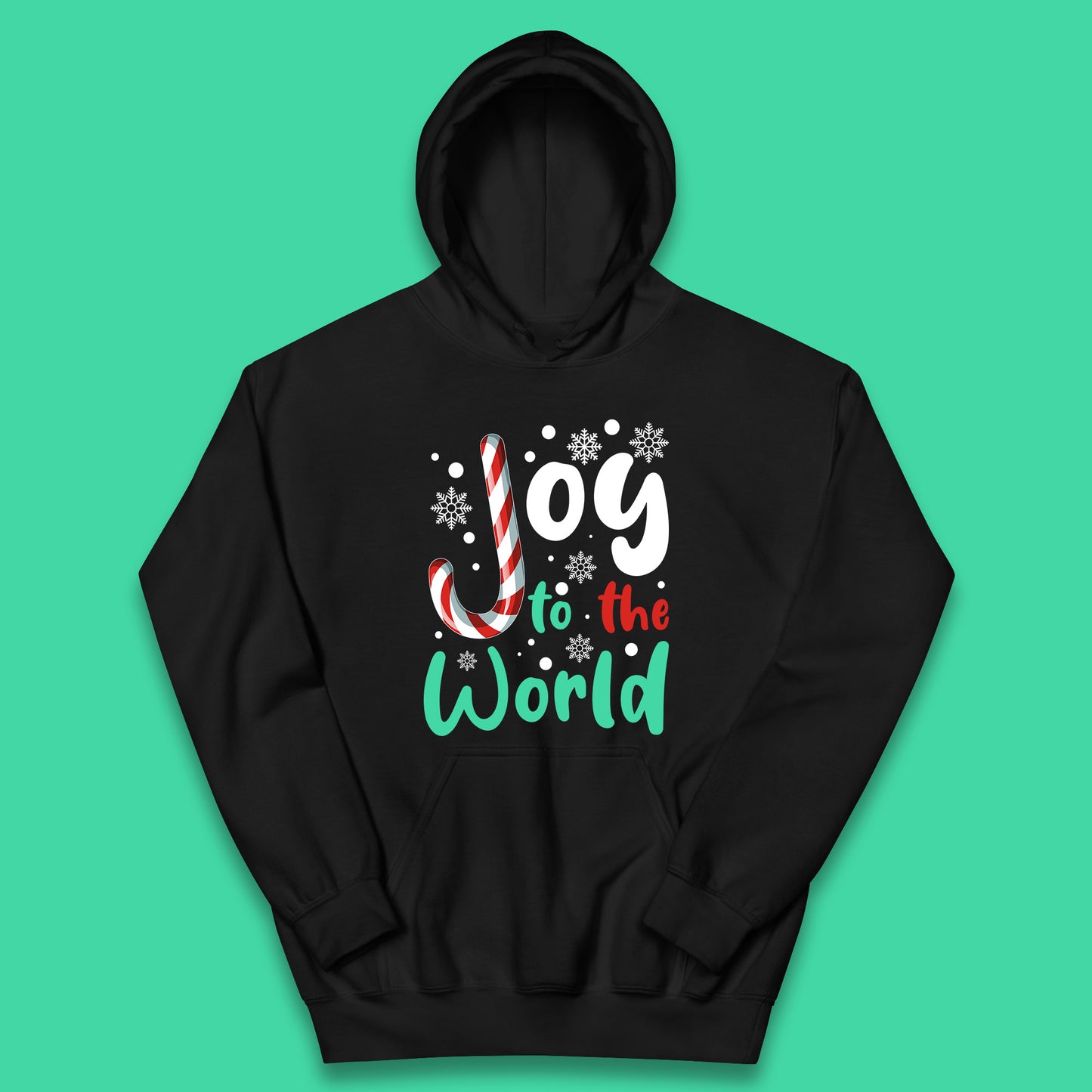 joy to the world christmas candy cane hoodie