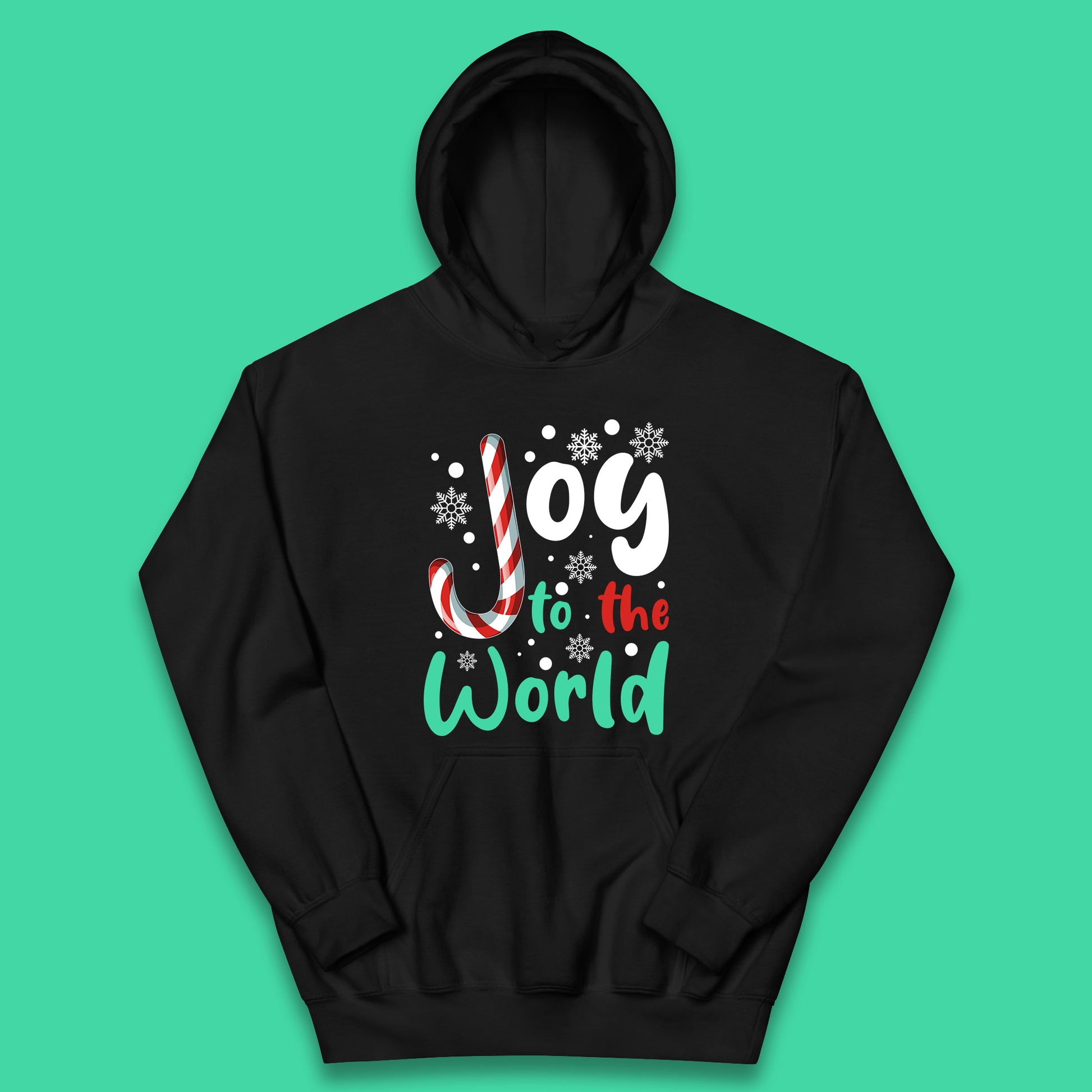joy to the world christmas candy cane hoodie