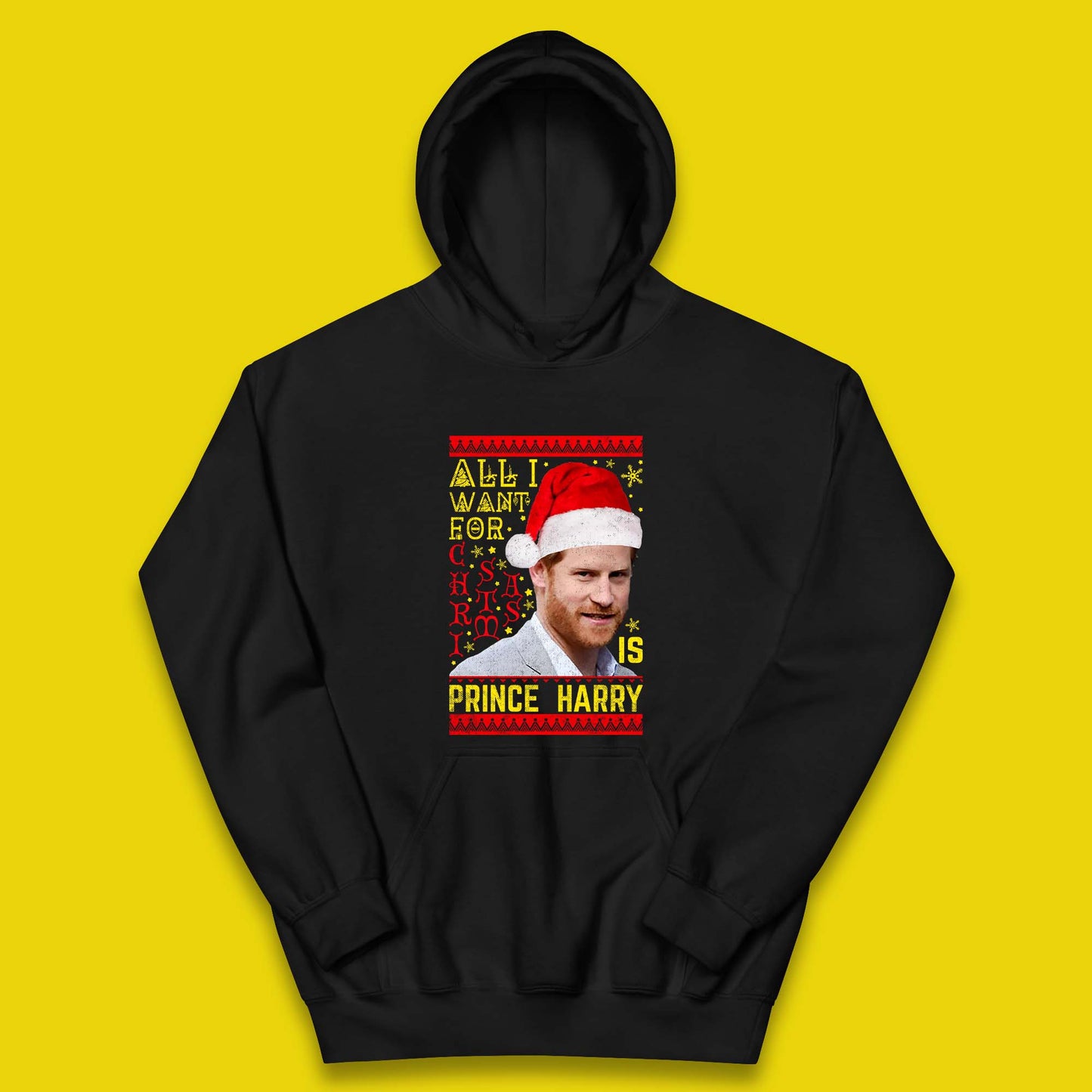 Prince Harry Christmas Kids Hoodie