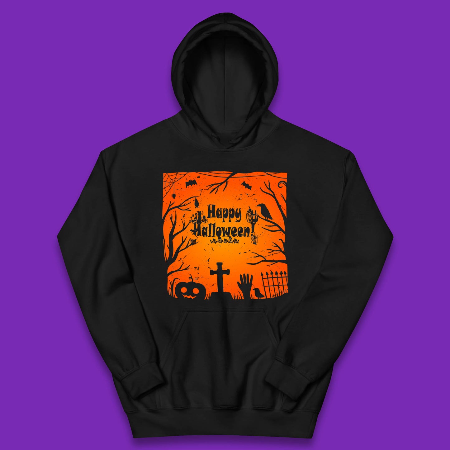 Happy Halloween Witch Hand Cross Sign Scary Pumpin Spooky Terrific Halloween Night Kids Hoodie