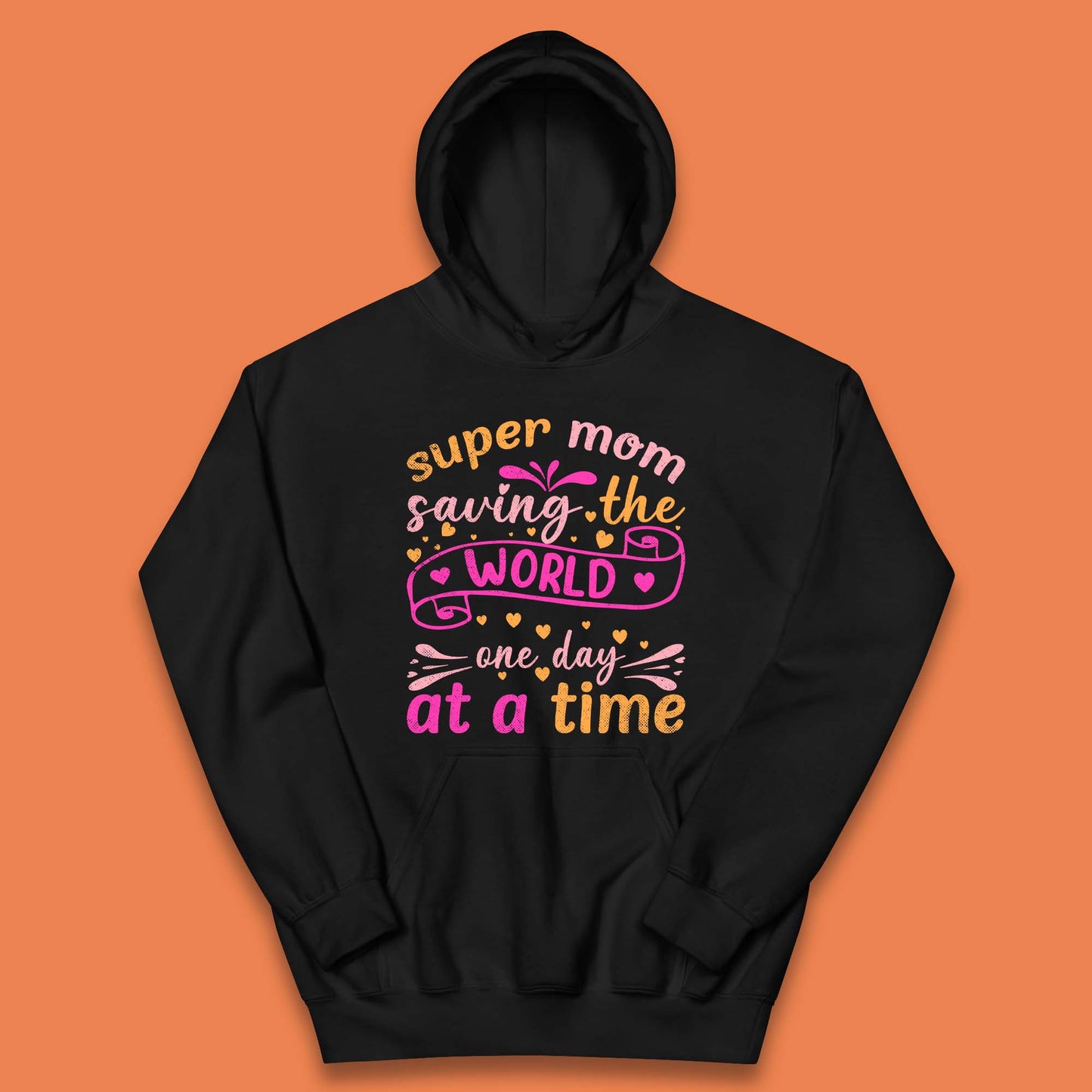 Super Mom Saving The World Kids Hoodie