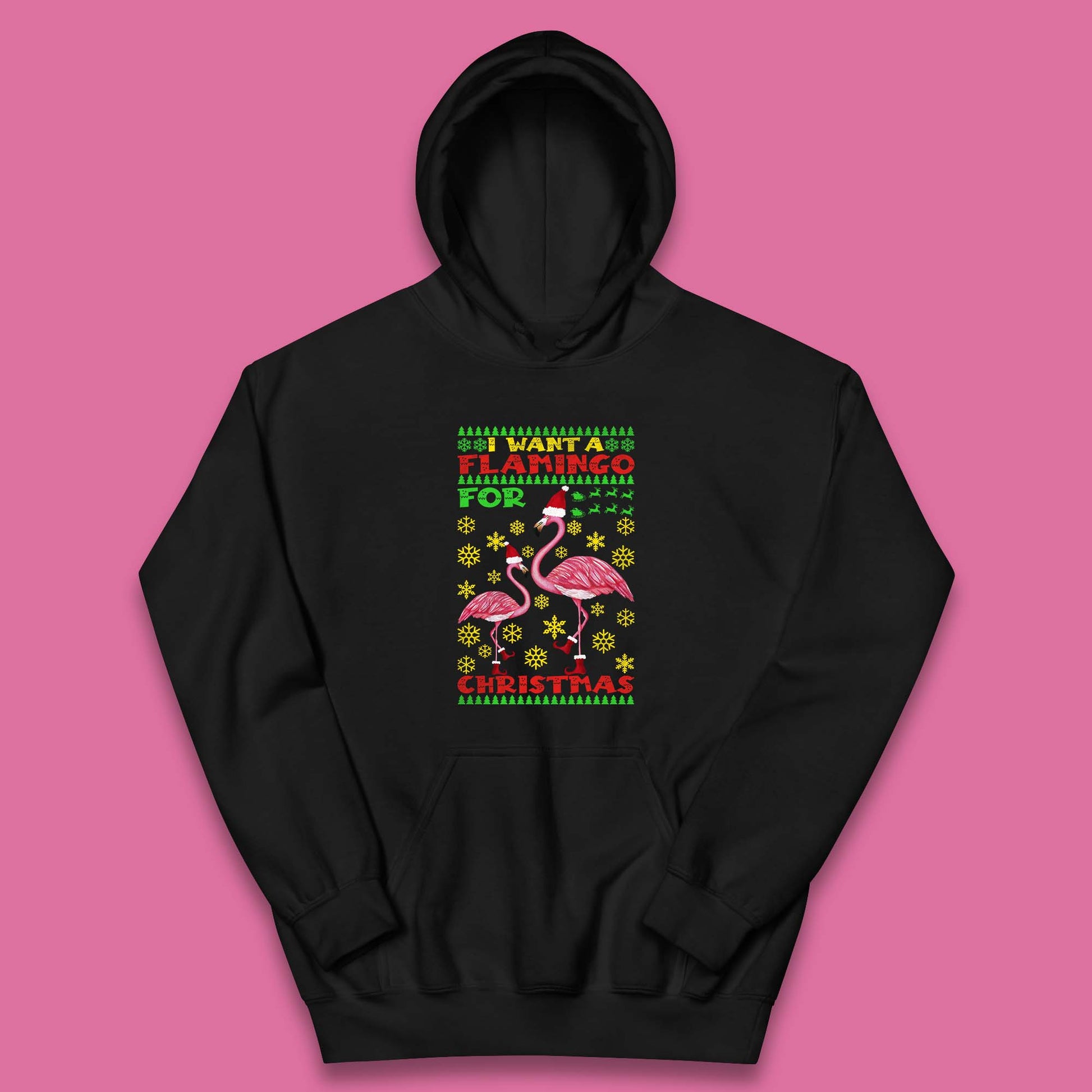 flamingo christmas hoodie