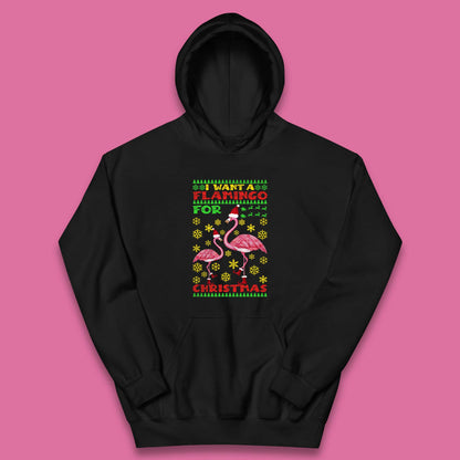 flamingo christmas hoodie