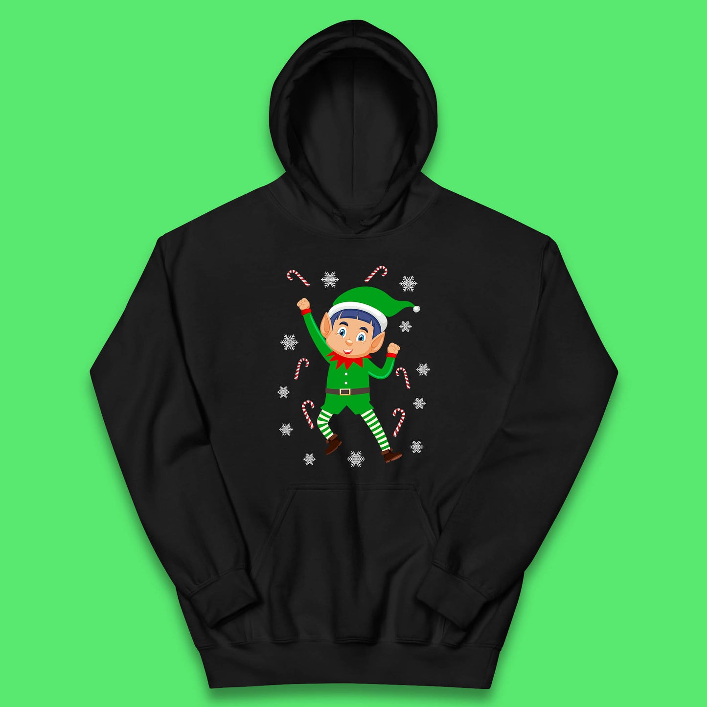 christmas elf cartoon hoodie