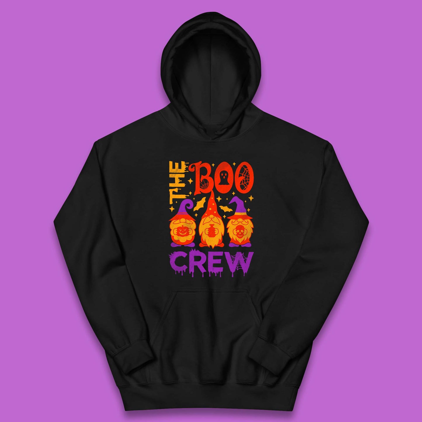 The Boo Crew Halloween Gnomes Squad Horror Scary Spooky Matching Costume Kids Hoodie