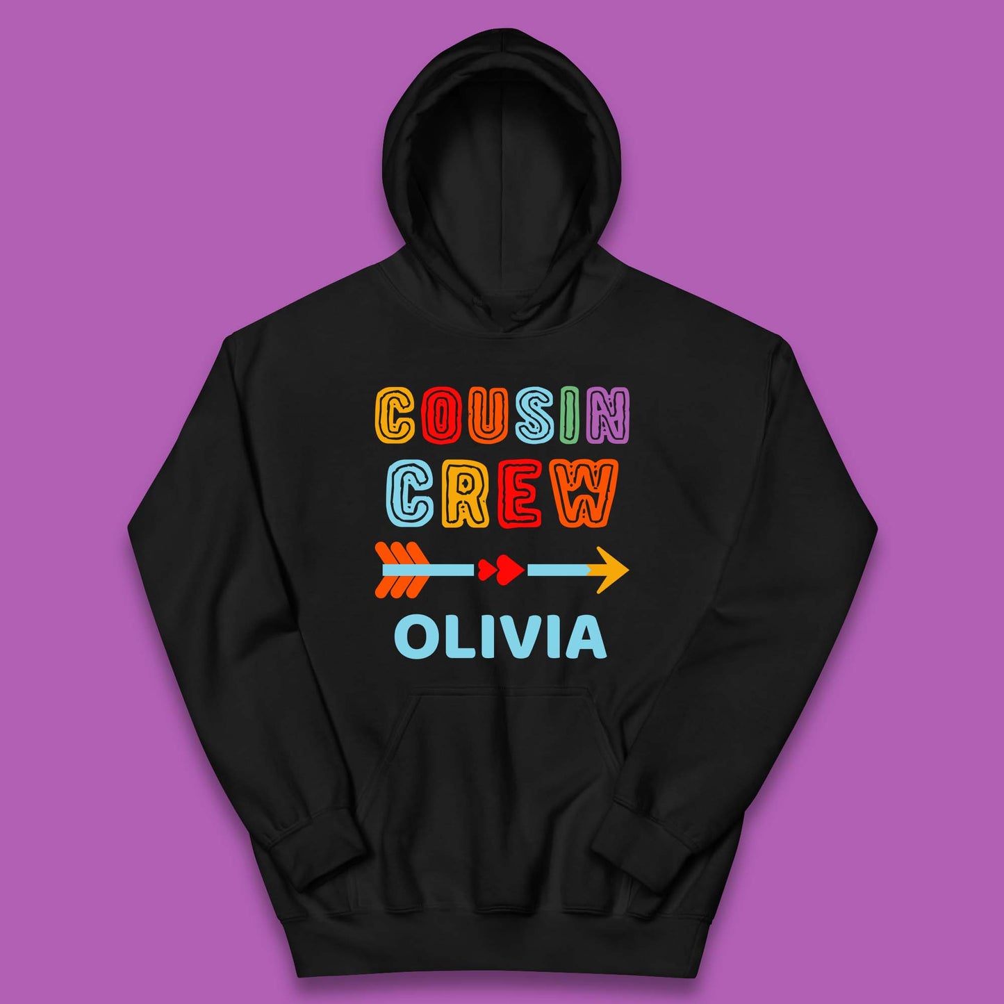 Personalised Cousin Crew Your Name New To The Crazy Cousins Crew Kids Hoodie