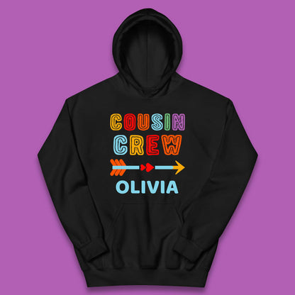 Personalised Cousin Crew Your Name New To The Crazy Cousins Crew Kids Hoodie