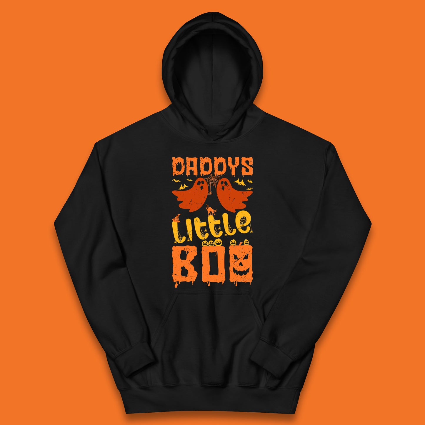 Daddy's Little Boo Funny Halloween Little Boo Ghost Kids Hoodie