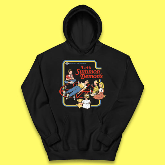 Let's Summon Demons Creepy Incantation Halloween Comic Funny Dark Humor Kids Hoodie
