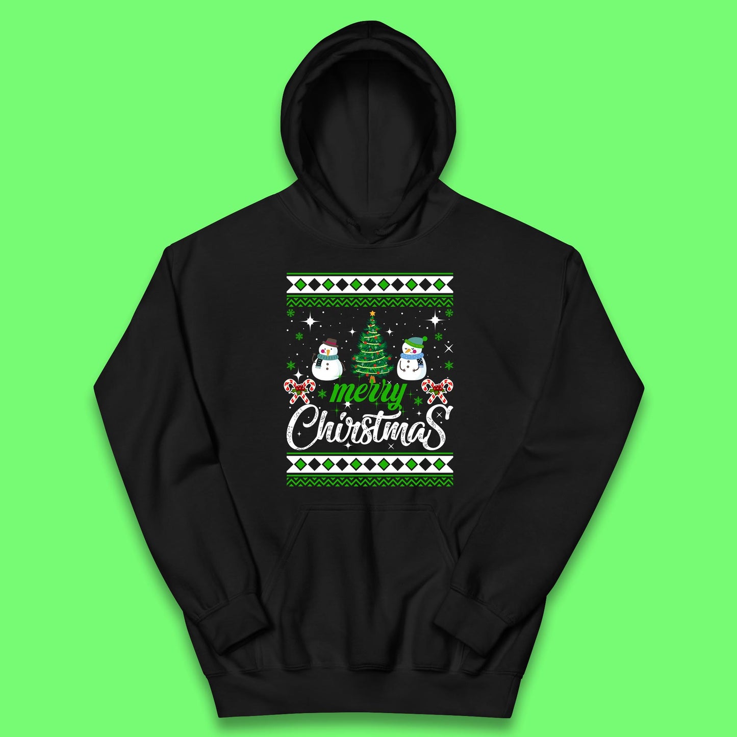 merry christmas snowman hoodie