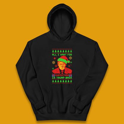 Trump Back Christmas Kids Hoodie