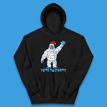 Yeti To Party Christmas Kids Hoodie
