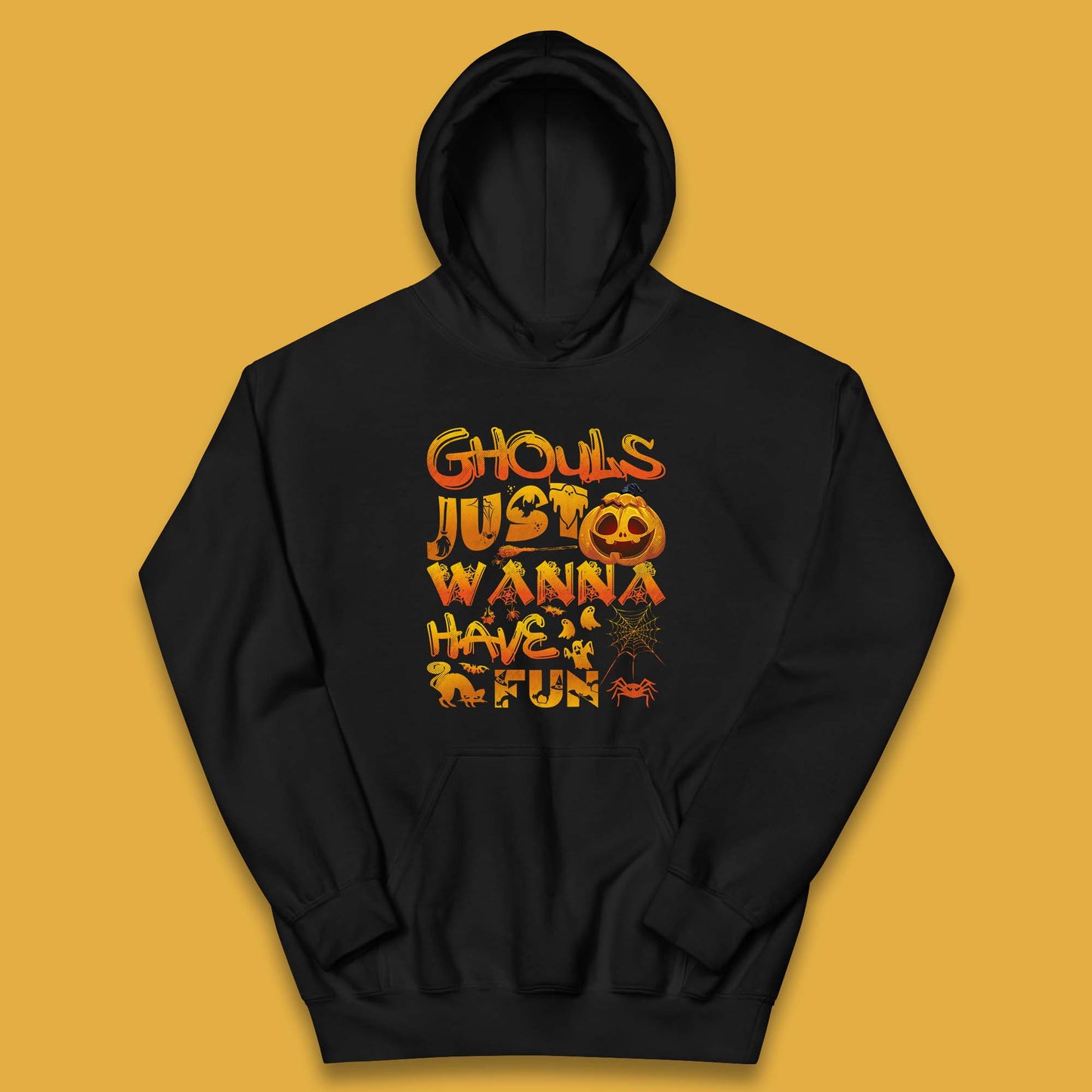 Ghouls Just Wanna Have Fun Halloween Disco Ghost Ghouls Night Out Spooky Season Kids Hoodie