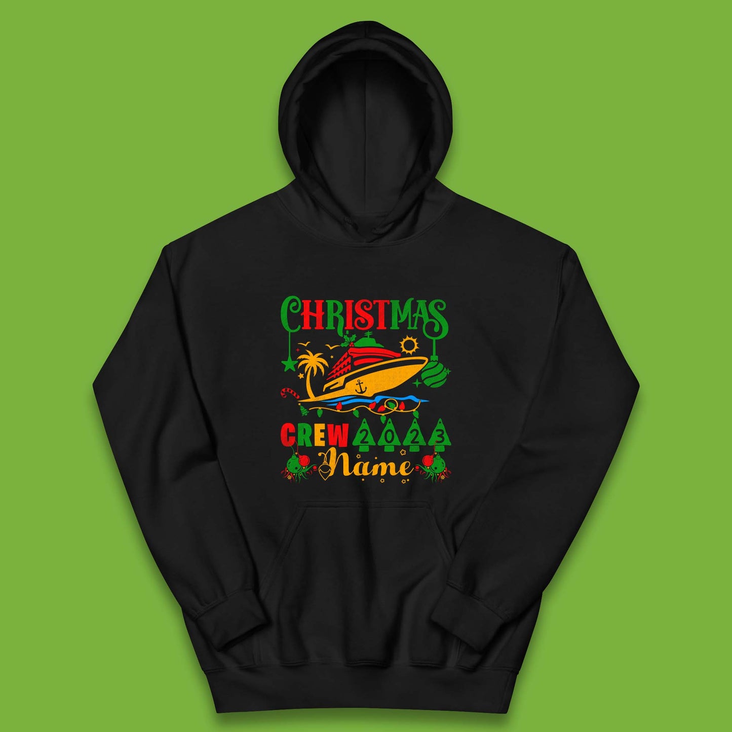 Personalised Cruise Crew Christmas Kids Hoodie
