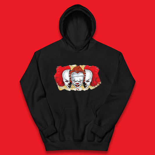 IT Pennywise Clown Halloween Horror Movie Character Evil Clown Costume Serial Killer Kids Hoodie