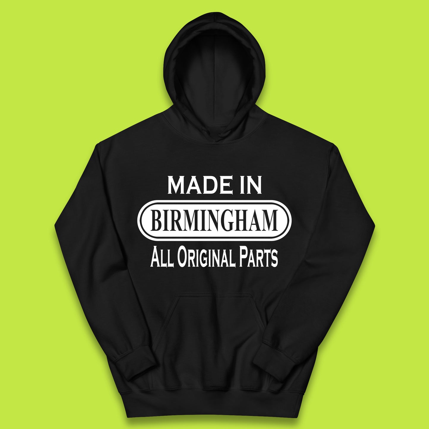 Made In Birmingham All Original Parts Vintage Retro Birthday City In England Gift Kids Hoodie