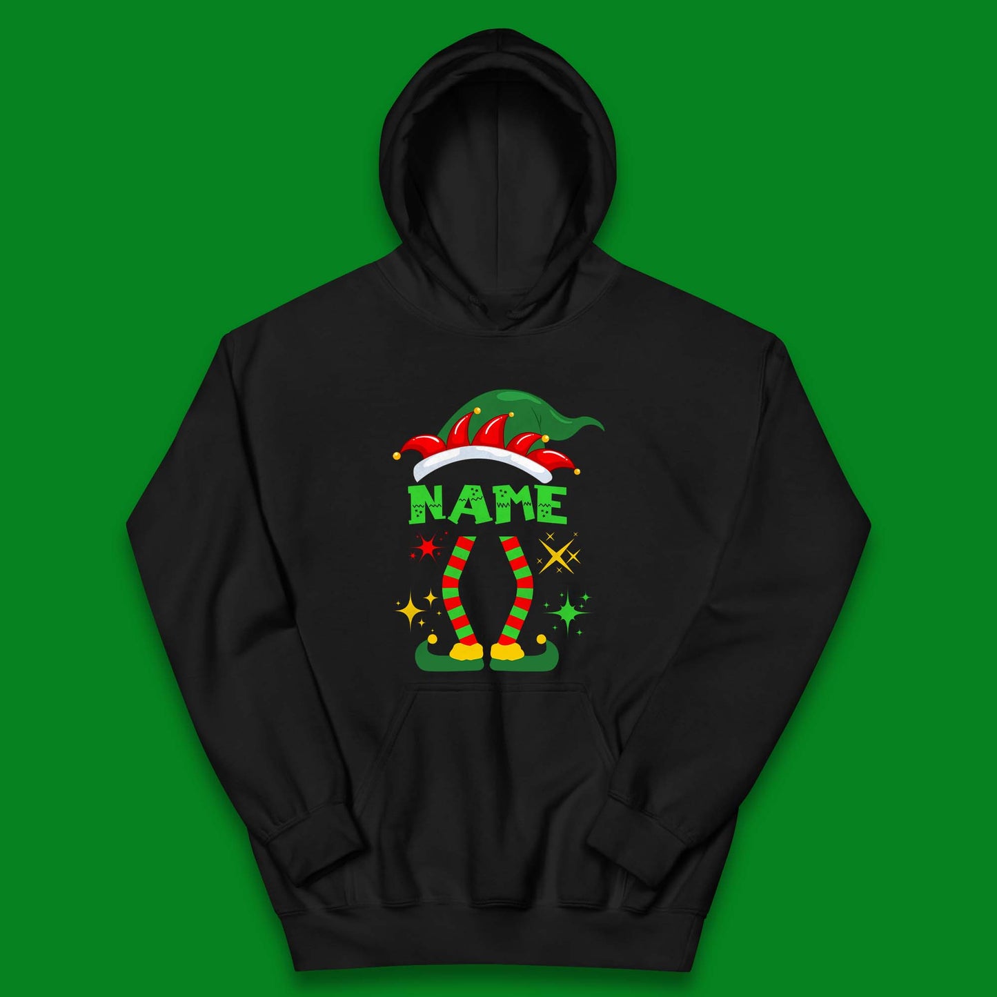 Personalised Elf Christmas Kids Hoodie