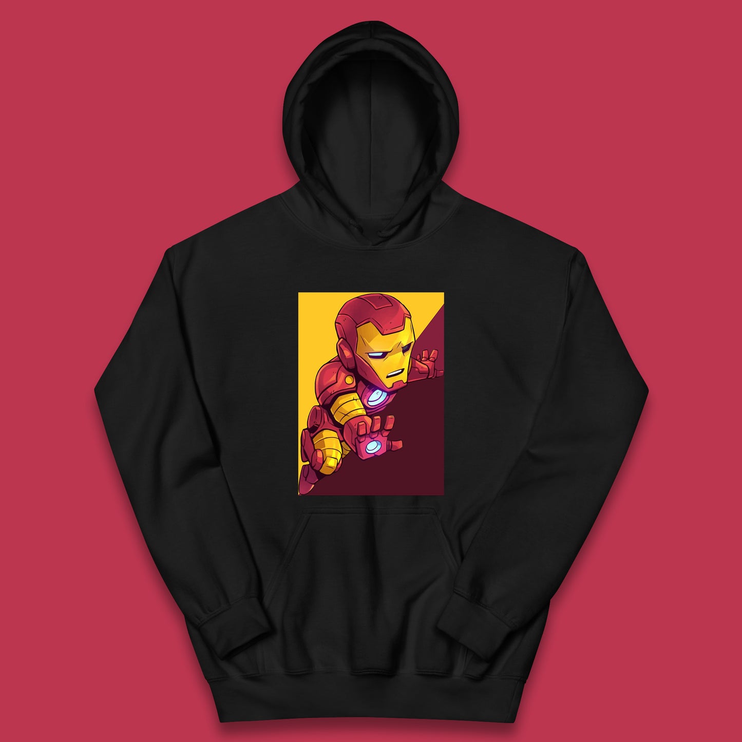 Flying Chibi Iron Man Superhero Marvel Avengers Comic Book Character Iron-Man Marvel Comics Kids Hoodie