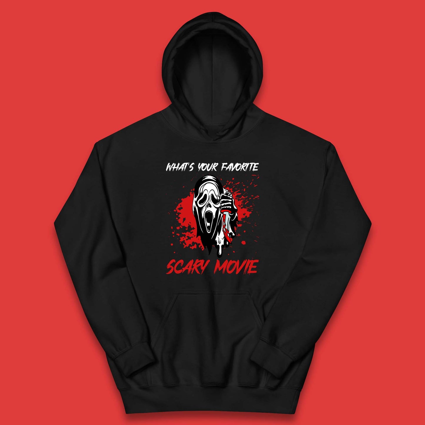 What's Your Favorite Scary Movie Halloween Scream Ghost Face Horror Movie Kids Hoodie
