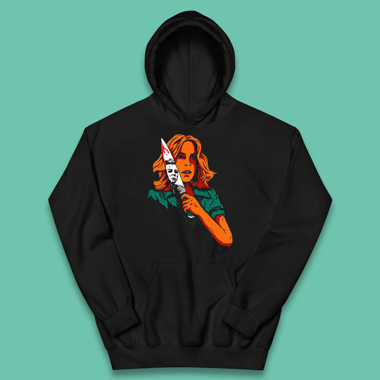 Laurie Halloween Take A Knife Michael Myers Halloween Horror Movie Character Kids Hoodie