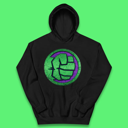 Marvels Avengers The Incredible Hulk Smash Fist Circle Logo Hulk Giant Man Hulk Superhero Movies Kids Hoodie
