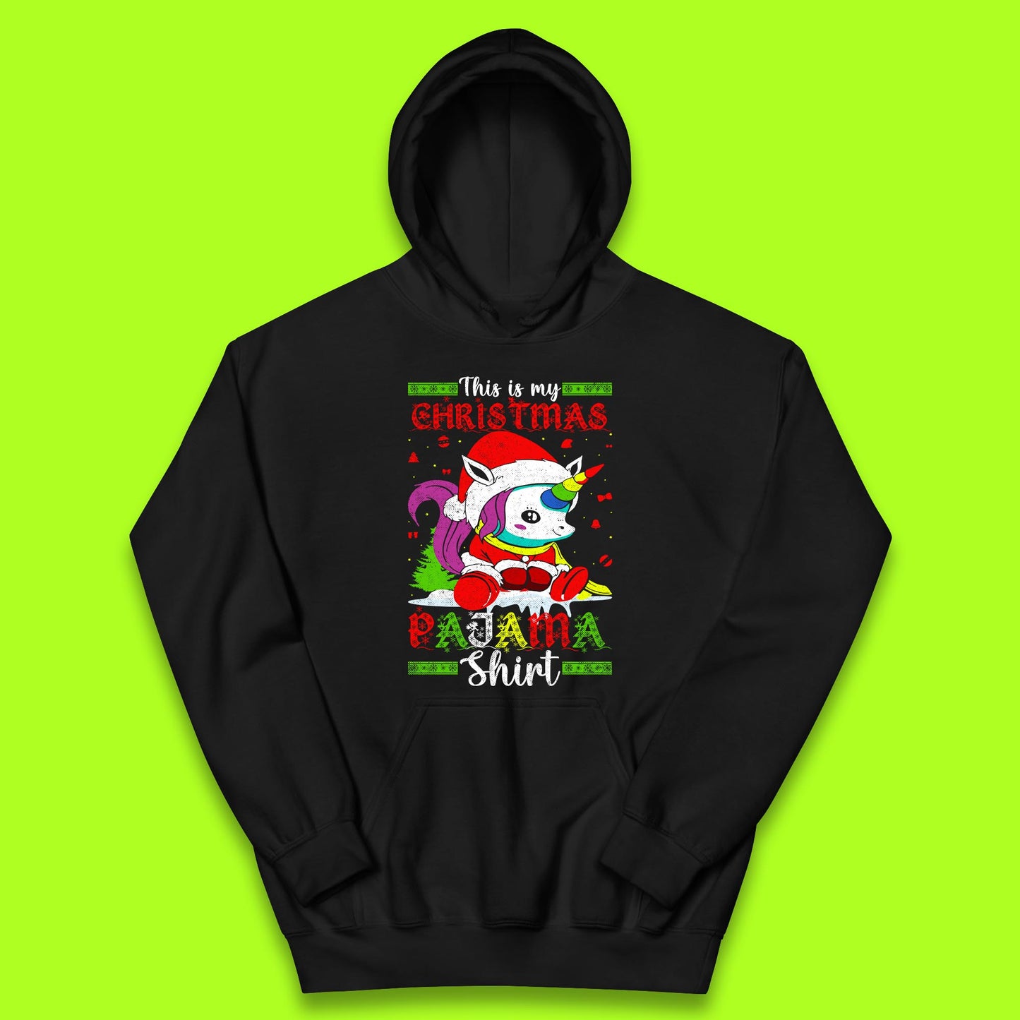 christmas unicorn santa costume hoodie