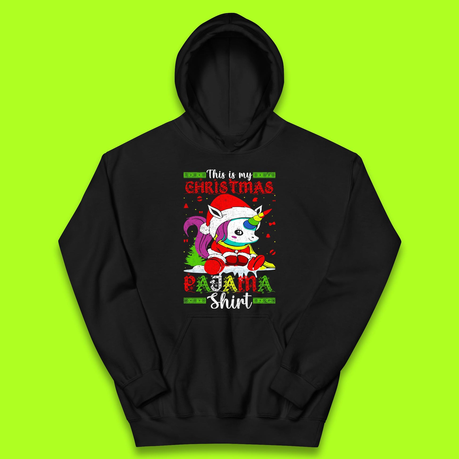 christmas unicorn santa costume hoodie