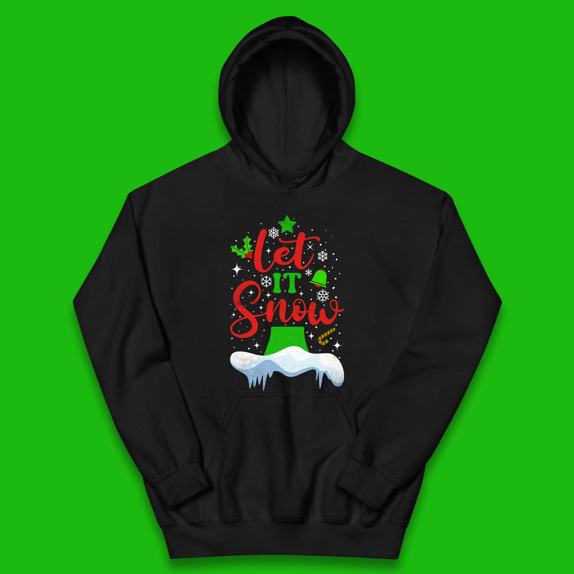 merry christmas let it snow snowflake hoodie