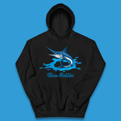 Blue Marlin Fishing Kids Hoodie