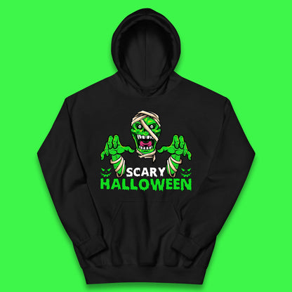 Scary Halloween Skull Zombie Mummy Horror Monster Zombie Hands Scary Vibes Kids Hoodie